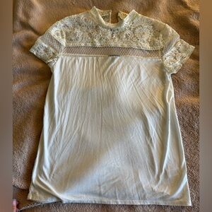 Express Cream Lace Blouse